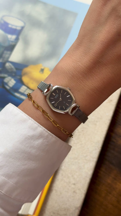 1989 Seiko Vintage Watch - Palladium plated, blue dial
