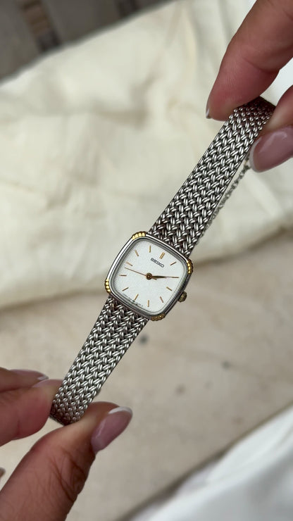Vintage Seiko Watch 1988 - gold and white gold plated