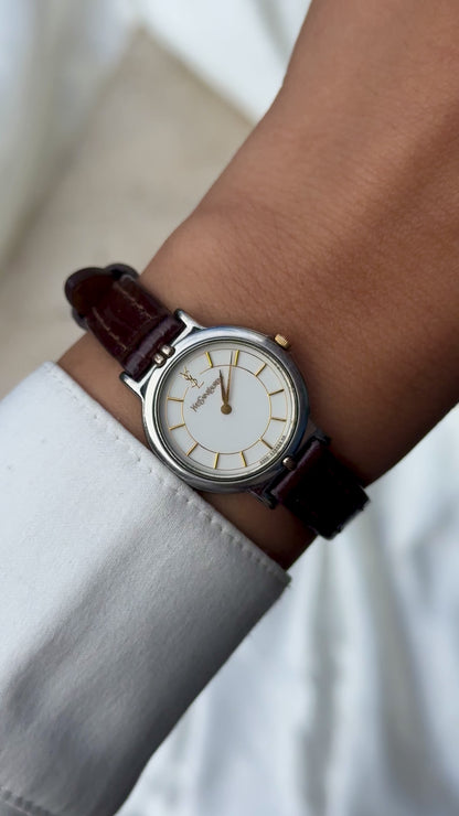 Yves Saint Laurent vintage watch (YSL) 1990s - Bespoke genuine leather