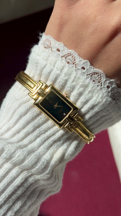 Vintage Givenchy Bangle Watch 1990s - Gold Plated