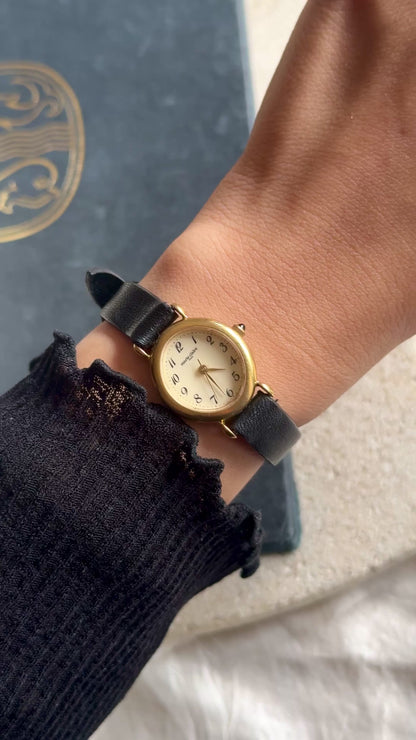 Marie Claire Vintage Watch 1990s - Bespoke Leather, Gold Plated