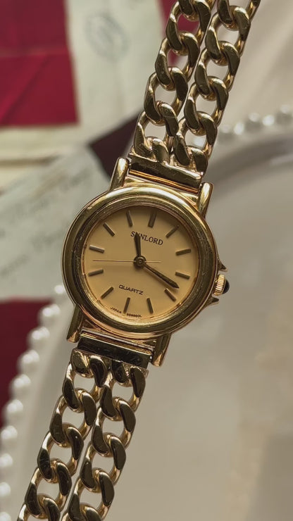Vintage Sunlord Watch 1990s - Gold Plated