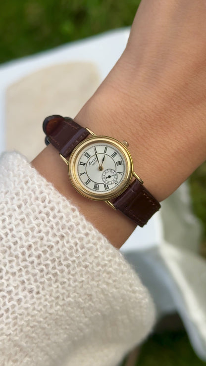 Vintage Seiko Avenue Sub second 1998 Watch - Gold Plated Case, Genuine Leather
