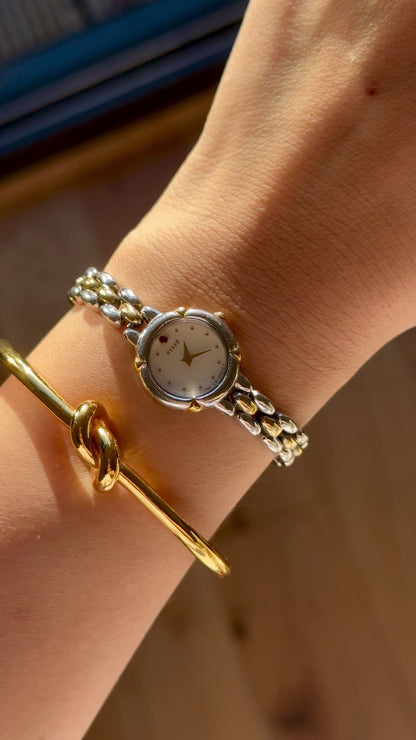1990s Vintage Seiko Tissé Watch - Ruby index