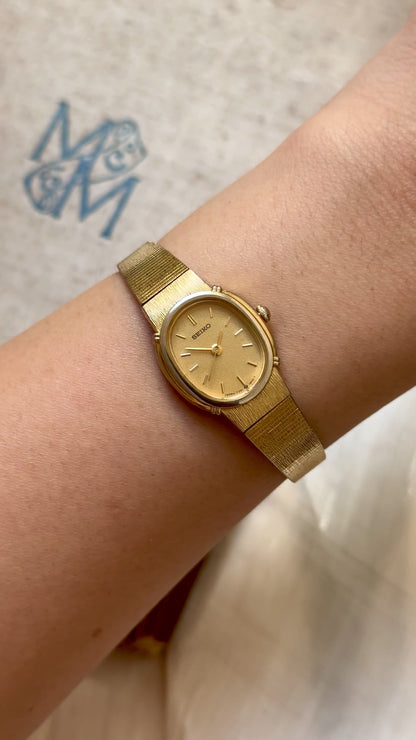 Super Rare Find Vintage Seiko Watch 1988 - 18k Gold Plated