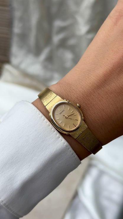Super Rare Find Vintage Seiko Watch 1988 - 18k Gold Plated