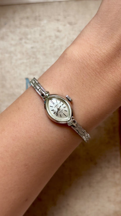 Super Rare 1960s Seiko Solar vintage watch - white gold plated