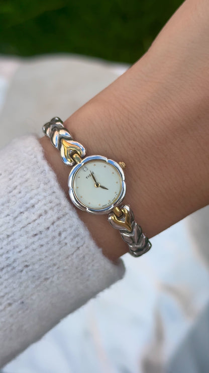 1991 Super Rare Vintage Seiko Tissé Watch - Flower case, mint condition