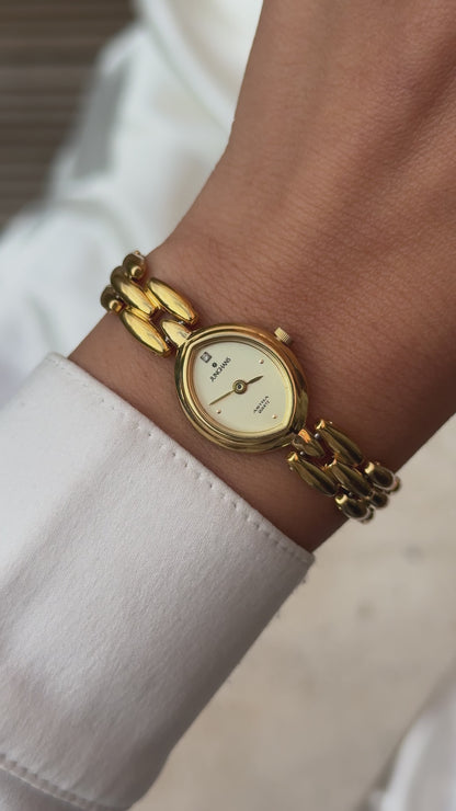 Junghans Astra Vintage Watch 1992 - Marquise Shaped Dial, Gold Plated