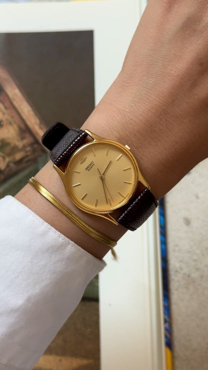 Seiko Galaxy 1991 vintage watch - gold plated, near mint condition