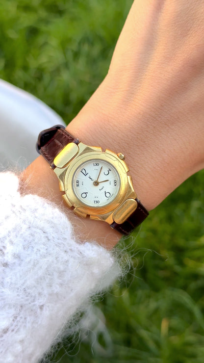 Yves Saint Laurent "Paris After Hours" vintage watch (YSL) 1995 - Bespoke genuine leather