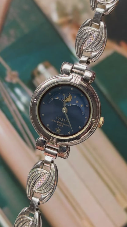 Carib Seiko Alba vintage watch - Moon calendar