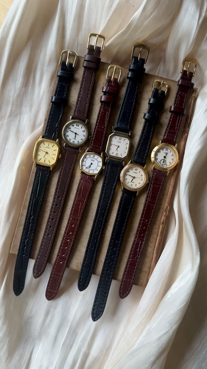 Vintage Watch Collection by Seiko & Citizen - Leather edition