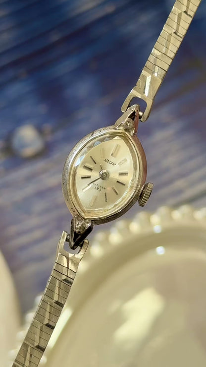 1960s Citizen Krone Manual Wind Watch, White Gold Plated