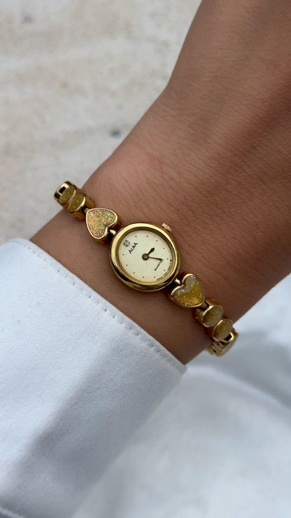 1999 Vintage Seiko Alba Watch - Heart bracelet