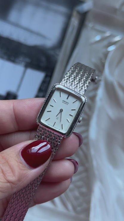 Seiko vintage watch 1991 - white gold plated
