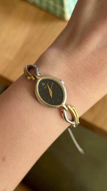 Super rare Marquise Dial Seiko Watch 1992 - Gold and palladium plated