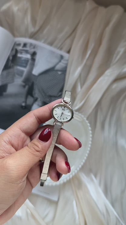 Seiko vintage watch 1990 - white gold plated