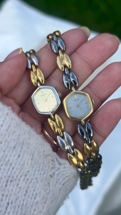 Vintage Seiko Hexagon Art Deco Watches 1995 - Sold separately