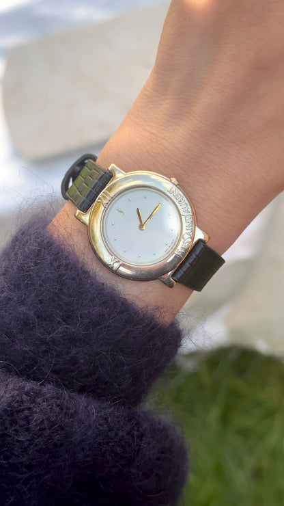 Yves Saint Laurent vintage watch (YSL) 1990 - Bespoke genuine leather