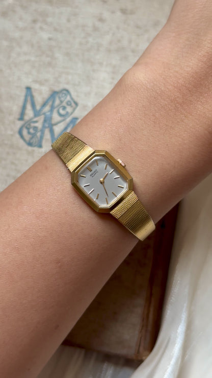 Super Rare Find Vintage Seiko Watch 1986 - 18k Gold Plated