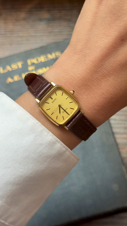 Vintage Seiko Exceline 1990 Watch - 30 Micron Gold Plated