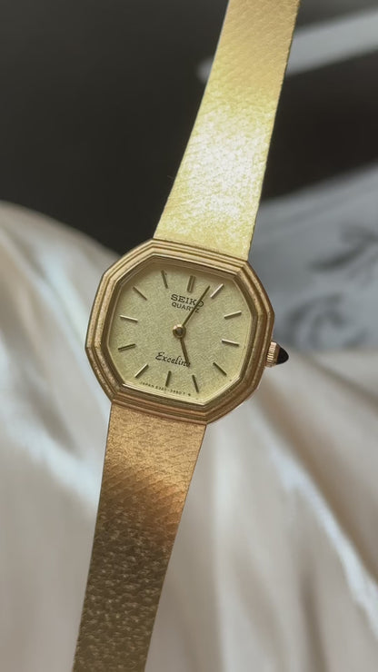 Seiko Exceline vintage watch -  18k gold plated